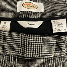 Load image into Gallery viewer, Talbots Pants Womens Size 10 Black Wool Blend Black White Plaid