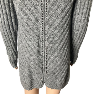 Ruby Moon Draped Sweater Womens XL Wool Blend Chunky Knit Gray Open Front