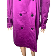 Load image into Gallery viewer, Lauren Ralph Lauren Trench Coat Womens Medium Purple Satin Feel