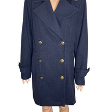 Load image into Gallery viewer, Lane Bryant Trench Coat Womens 14/16 Wool Blend Black