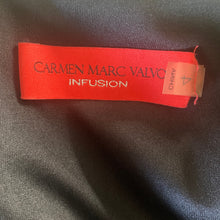 Load image into Gallery viewer, Carmen Marc Valvo Infusion Womens 4 Black Sheath Dress Flutter Sleeve Career