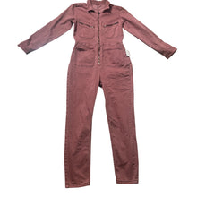 Load image into Gallery viewer, Free People Lennox Solid Jumpsuit Womens Med Brown Maroon Utility Cargo New