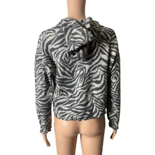 Load image into Gallery viewer, La La Land Creative Co Womens S Zebra Print Cropped Hoodie New Nordstrom