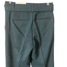 Load image into Gallery viewer, Ann Taylor High Rise Belted Trouser Pants Womens 0 Teal Blue Wide Leg Work Career