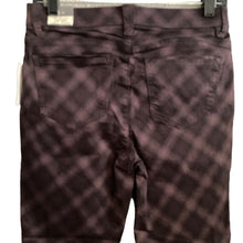 Load image into Gallery viewer, Wit &amp; Wisdom Pants Womens Size 4 Plaid High Rise Ankle Skimmer Cabernet Purple
