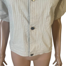 Load image into Gallery viewer, Like an Angel Jacket Womens Size 1X Beige White Stripped Linen Blend New