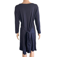 Load image into Gallery viewer, A.N.A Shirt Dress Womens XL Navy Blue Back tie Stretch Long Sleeve
