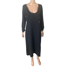 Load image into Gallery viewer, Leith Nordstrom Maxi Dress Womens XL Black Long Sleeve Scoop Neck New