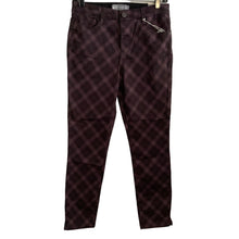 Load image into Gallery viewer, Wit &amp; Wisdom Pants Womens Size 2 Plaid High Rise Ankle Skimmer Cabernet Purple