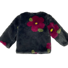 Load image into Gallery viewer, Osh Gosh Faux Fur Coat Baby 12M Floral Multicolored