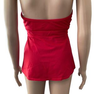 Venus Tankini Womens Size 4 Red Halter Swim Top Stretch