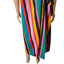Load image into Gallery viewer, Who What Wear Maxi Dress Womens XXL Striped Multi Colored One Shoulder New
