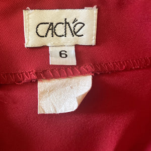 Cache Skirt Womens Size 6 Red Above Knee