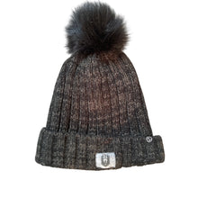 Load image into Gallery viewer, Vegas Silver Knights Zephyr Pom Beanie Hat Black Rib Knit Hockey Winter Cap