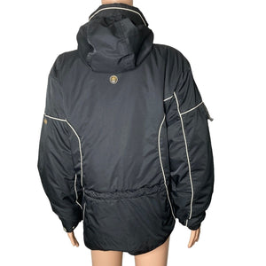 Nils Ski Jacket Womens Size 12 Black Fleece Lined Zip Front