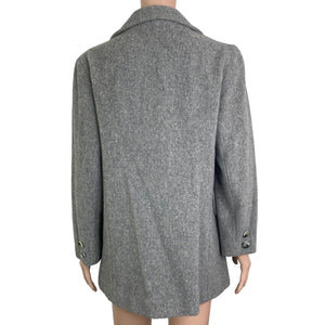 VTG Jacket Womens Small Wool Gray Trench