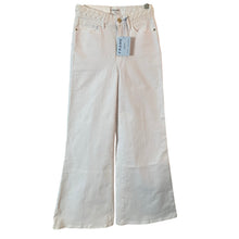 Load image into Gallery viewer, Frame Le Palazzo Jeans Womens 27 White High Rise Wide Leg Braided Trim New