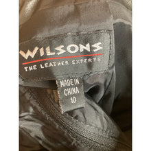 Load image into Gallery viewer, Vintage Wilsons Leather Pencil Skirt Womens 10 Black Genuine Leather High Waist