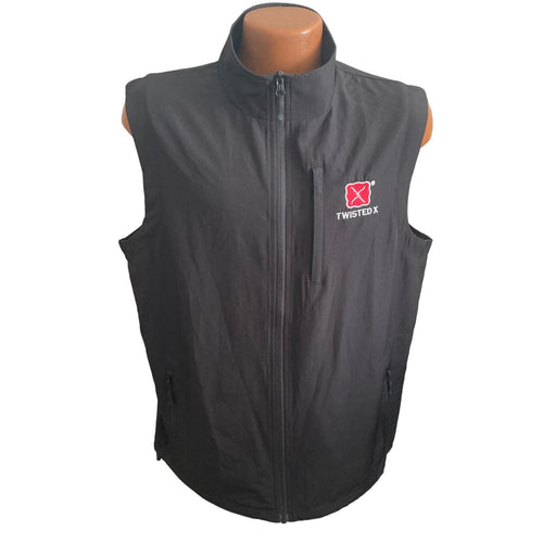 Twisted X Outdoor Vest Mens Medium Sleeveless Full Zip Spelloot Logo
