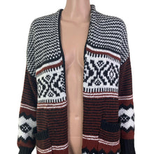 Load image into Gallery viewer, Dreamers Long Cardigan Womens Medium Aztec Multicolored Open Front