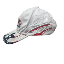Load image into Gallery viewer, Coronado Cougars Marching Band Hat Mens One White USA Flag Flames Embroidered
