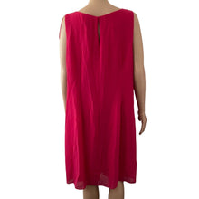 Load image into Gallery viewer, SLNY Dress Womens 18 Pink Chiffon Overlay Sleeveless Shift Cocktail Party Plus