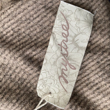 Load image into Gallery viewer, Mystree Sweater Mock Neck Womens Small Oversized Peplum Ribbed Grayish Brown