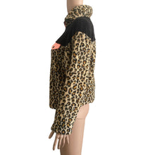 Load image into Gallery viewer, BP. Fleece Pullover Womens Size XXS Leopard Print 1/4 Zip