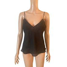Load image into Gallery viewer, Lauren Ralph Lauren Petite Cami Top Womens 10P Black Chiffon V Neck Layered