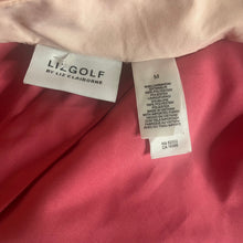Load image into Gallery viewer, LizGolf Jacket Womens Medium Pink Full Zip Lightweight Golf