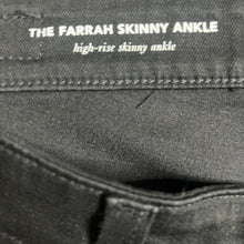 Load image into Gallery viewer, AG Adriano Goldschmied Farrah Skinny Ankle Jeans womens 28R Black High Rise Distressed