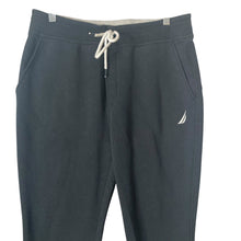 Load image into Gallery viewer, Nautica J Class Fleece Joggers Mens Medium Black Stretch Drawstring Sweatpants