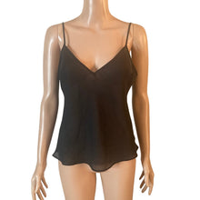 Load image into Gallery viewer, Lauren Ralph Lauren Petite Cami Top Womens 10P Black Chiffon V Neck Layered