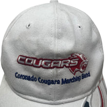 Load image into Gallery viewer, Coronado Cougars Marching Band Hat Mens One White USA Flag Flames Embroidered