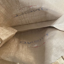 Load image into Gallery viewer, O'Neill Tote Bag Tan Jute Burlap Logo Surf Beach Shopper Reusable Y2K