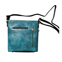 Load image into Gallery viewer, Western Crossbody Purse Womens Turquoise Rhinestone Cross Angel Wings Cowgirl New