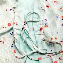 Load image into Gallery viewer, Adelyn Rae Blouse Womens Small Floral Aqua Green Bell Sleeve