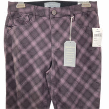 Load image into Gallery viewer, Wit &amp; Wisdom Pants Womens Size 4 Plaid High Rise Ankle Skimmer Cabernet Purple