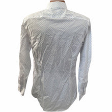Load image into Gallery viewer, Nordstrom Shirt Mens Shop Non Iron White Blue Tonal Dots Button Down Size 16
