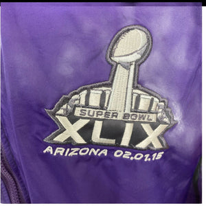 Starter Super Bowl XLIX 2015 Windbreaker Jacket Mens L NFL Football AZ New