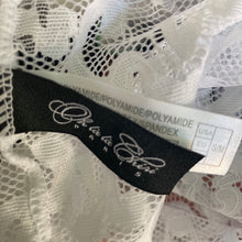 Load image into Gallery viewer, Ooh la la Cherie Paris Teddy Womens Small Medium White Lace Hi Leg Galloon New