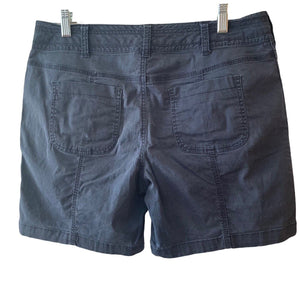 Basic Editions Shorts Womens Small Bermuda Cargo Navy Blue