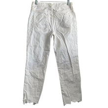 Load image into Gallery viewer, We the Free People Jeans Womens 25 Button Fly White Distressed Raw Hem Ripped