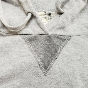 Everleigh Hooded Sweatshirt Womens XS Gray French Terry Pullover New