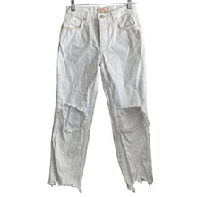 Load image into Gallery viewer, We the Free Jeans Womens 25 Button Fly White Distressed Raw Hem Ripped