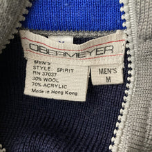 Load image into Gallery viewer, Vintage Obermeyer Sweater Mens Medium Wool Blend Black Gray Blue