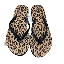 Load image into Gallery viewer, SHADE SHORE Flip Flops Leopard Print Womens Size 7