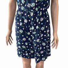 Load image into Gallery viewer, BP Romper 2X Womens Blue White Floral Shorts Sleeve Flowy