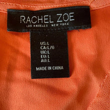 Load image into Gallery viewer, Rachel Zoe Blouse Womens Large Orange Lightweight Pullover Sleeveless