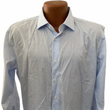 Load image into Gallery viewer, Nordstrom Shirt Mens 16 32/33 Non Iron Blue Vista White Paisley Button Front